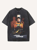 Lando Norris Print Round Neck T-shirt