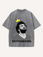 Mohamed Salah Print Round Neck T-shirt