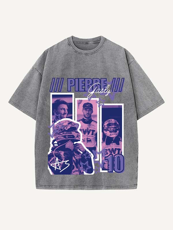 Pierre Gasly Print Round Neck T-shirt