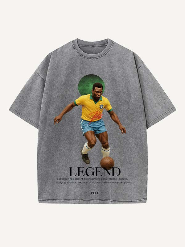 Pelé Print Round Neck T-shirt