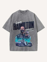 Lewis Hamilton Print Round Neck T-shirt
