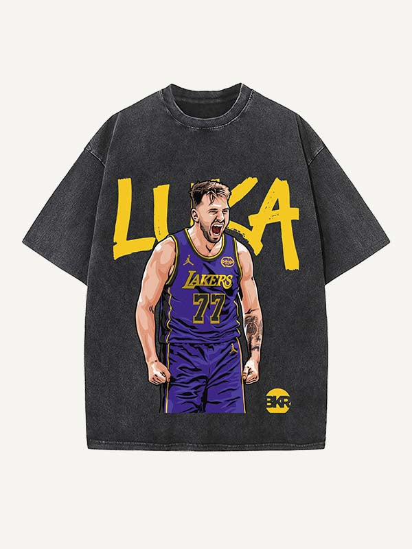 Luka Dončić Print Round Neck T-shirt