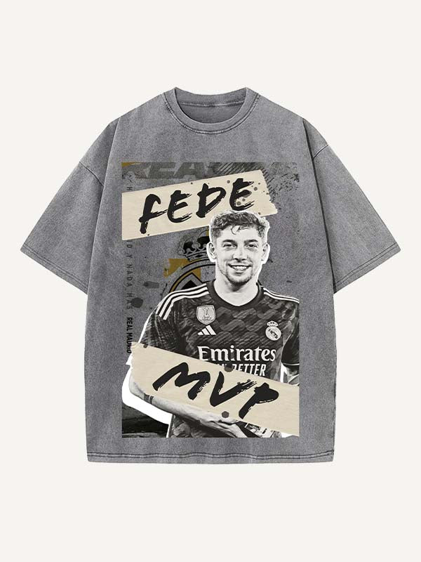 Federico Valverde Print Round Neck T-shirt