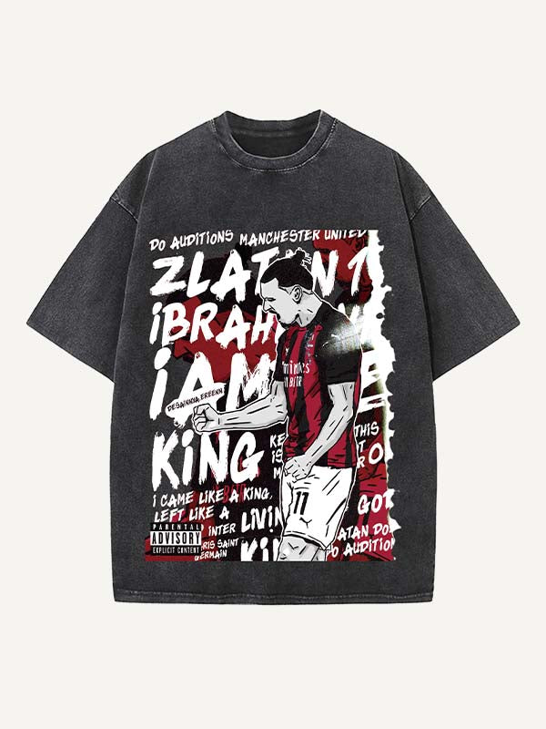 Zlatan Ibrahimović Print Round Neck T-shirt