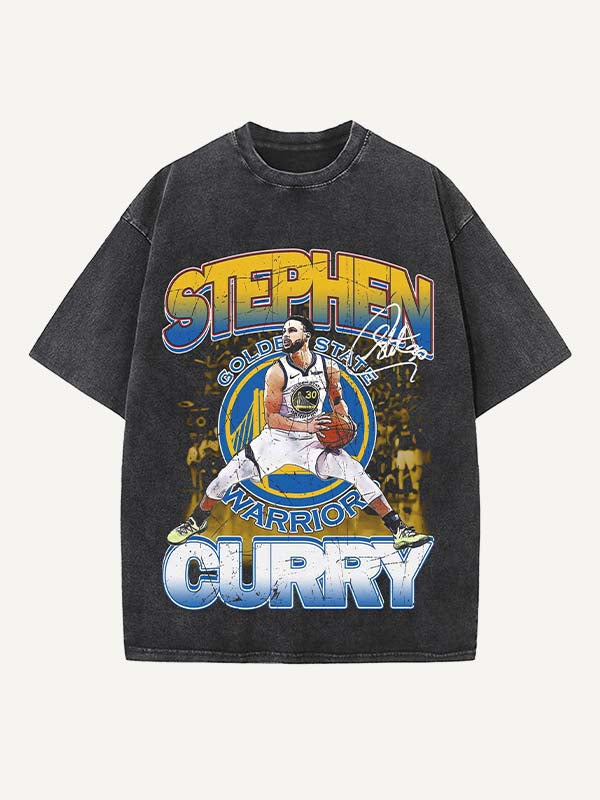 Stephen Curry Print Round Neck T-shirt