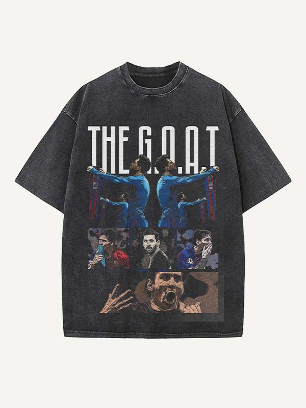 Lionel Messi Print Round Neck T-shirt