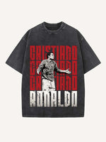 Cristiano Ronaldo Print Round Neck T-shirt