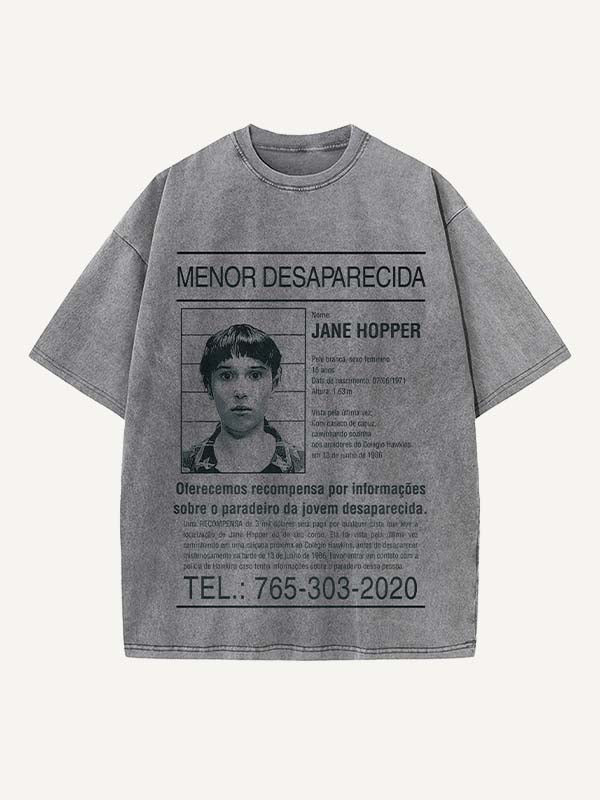 Stranger Things Print Round Neck T-shirt