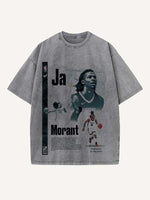 Ja Morant Print Round Neck T-shirt