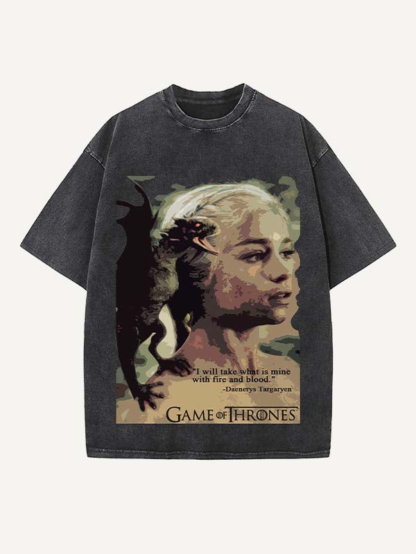 Game of Thrones Print Round Neck T-shirt