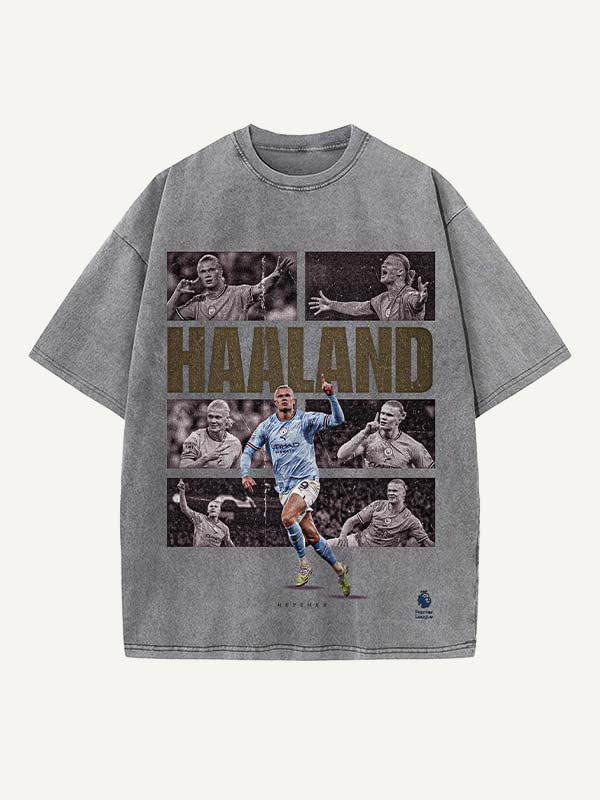 Erling Haaland Print Round Neck T-shirt