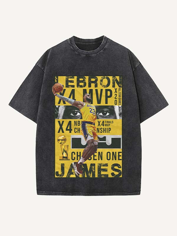 LeBron James Print Round Neck T-shirt