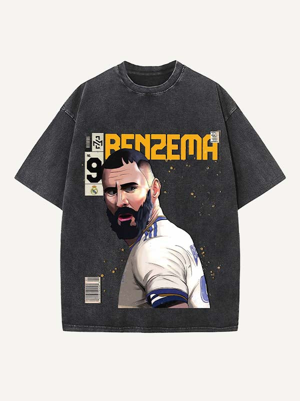 Karim Benzema Print Round Neck T-shirt