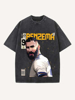 Karim Benzema Print Round Neck T-shirt