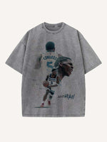 Anthony Edwards Print Round Neck T-shirt