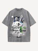 Sergio Ramos Print Round Neck T-shirt