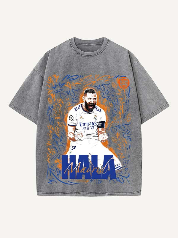 Karim Benzema Print Round Neck T-shirt