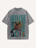 Lionel Messi Print Round Neck T-shirt