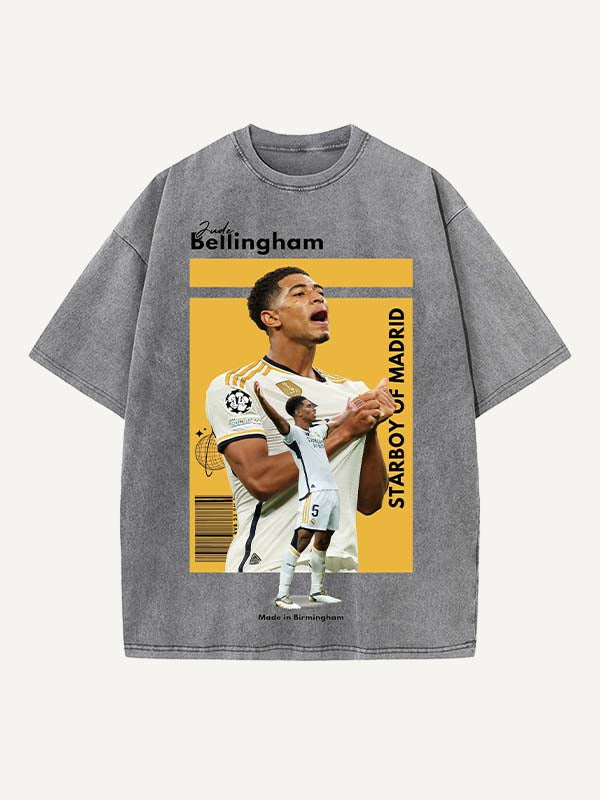 Jude Bellingham Print Round Neck T-shirt