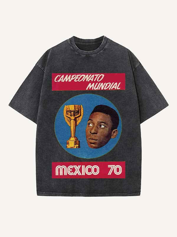 Pelé Print Round Neck T-shirt
