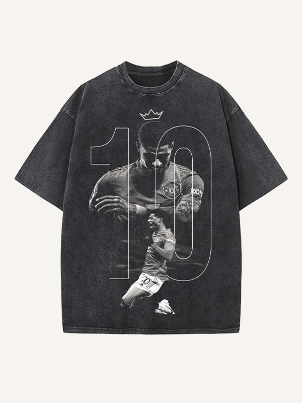 Marcus Rashford Print Round Neck T-shirt