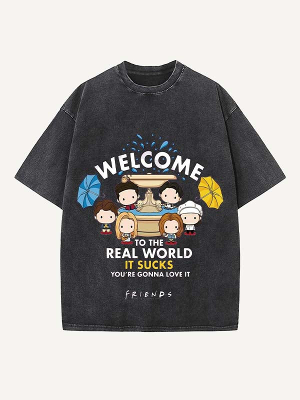 Friends Print Round Neck T-shirt