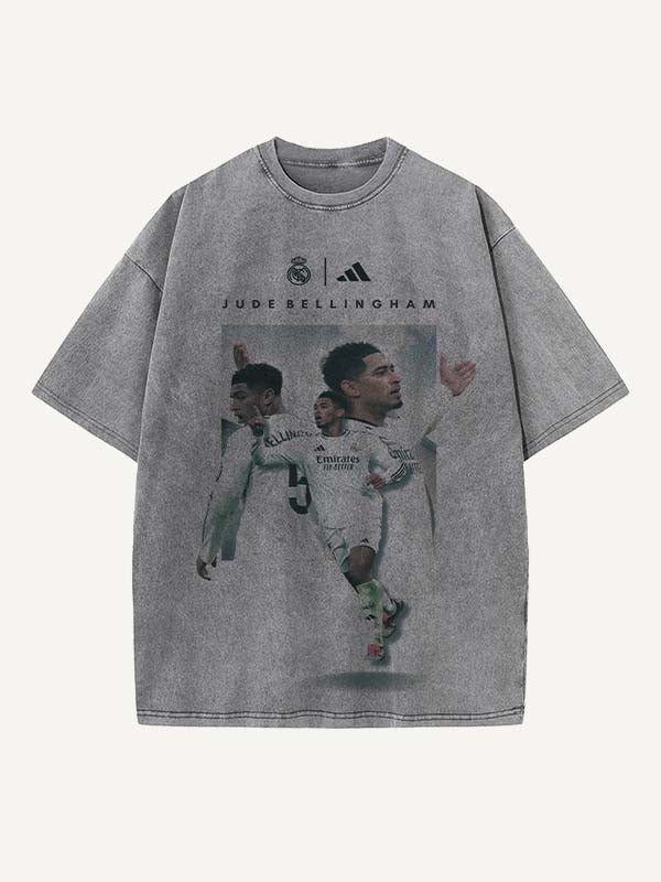 Jude Bellingham Print Round Neck T-shirt