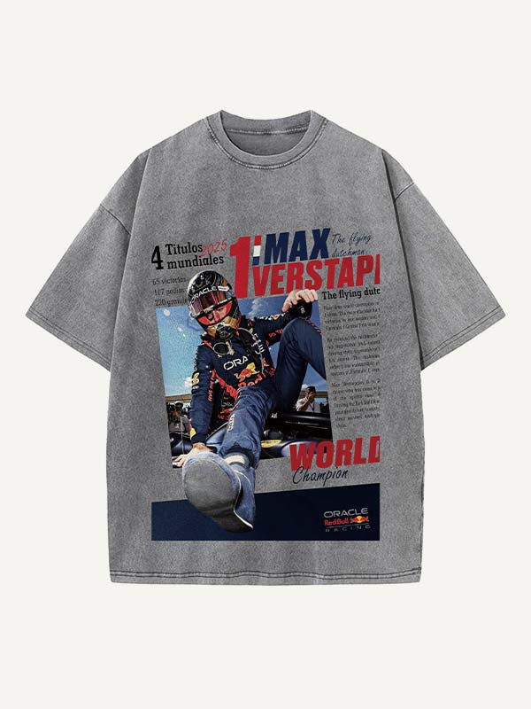 Max Verstappen Print Round Neck T-shirt