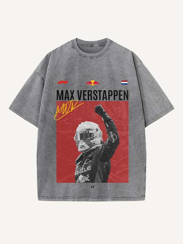 Max Verstappen Print Round Neck T-shirt