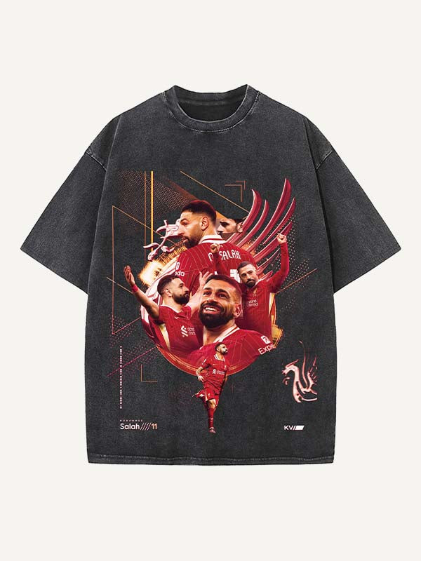 Mohamed Salah Print Round Neck T-shirt
