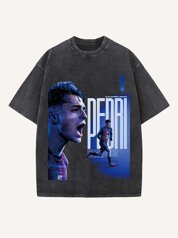 Pedri Print Round Neck T-shirt