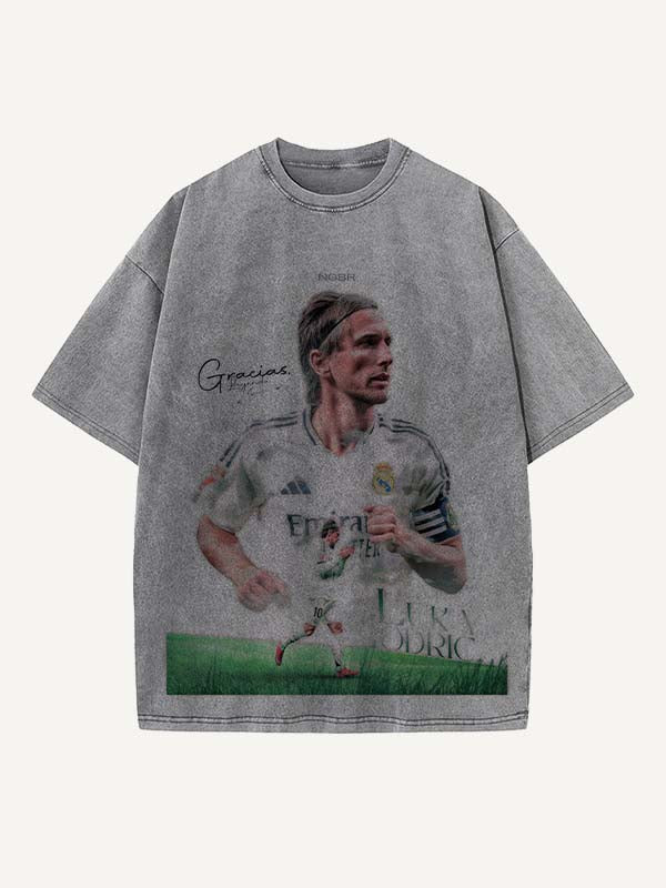 Luka Modrić Print Round Neck T-shirt