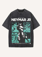 Neymar Print Round Neck T-shirt