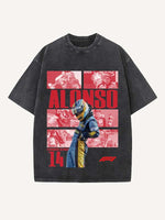 Fernando Alonso Print Round Neck T-shirt
