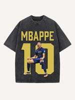 Kylian Mbappé Print Round Neck T-shirt
