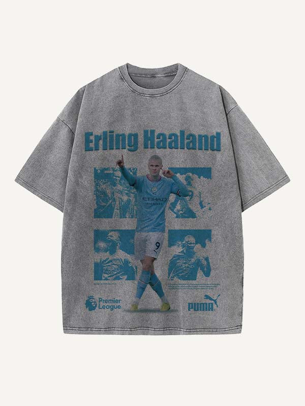 Erling Haaland Print Round Neck T-shirt