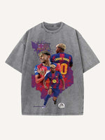 Lamine Yamal Print Round Neck T-shirt