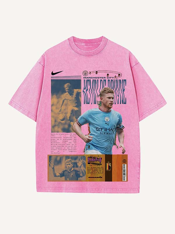 Kevin De Bruyne Print Round Neck T-shirt
