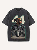 Lewis Hamilton Print Round Neck T-shirt