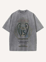 Real Madrid Print Round Neck T-shirt