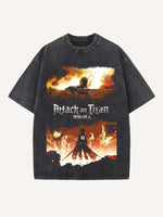 Attack on Titan Print Round Neck T-shirt