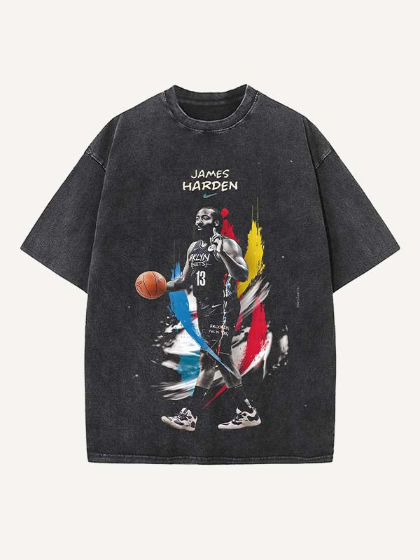 James Harden Print Round Neck T-shirt