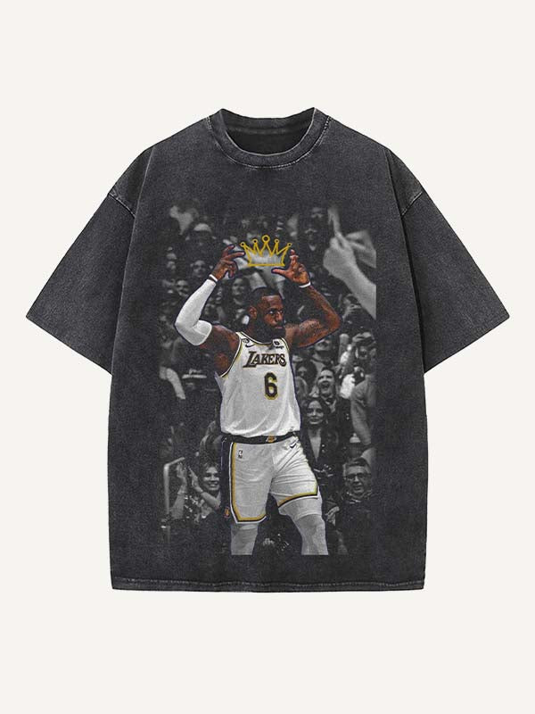 LeBron James Print Round Neck T-shirt