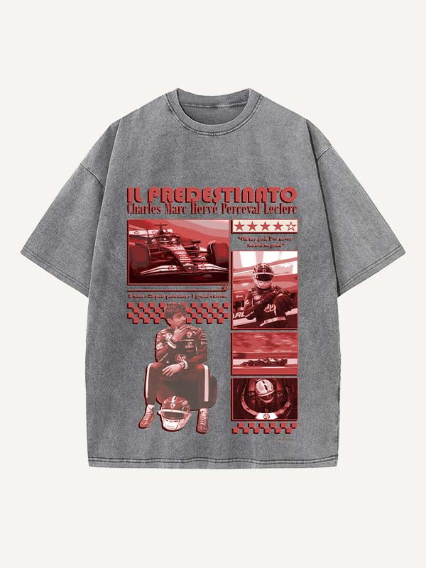 Charles Leclerc Print Round Neck T-shirt
