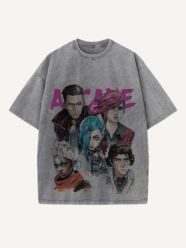 Arcane Print Round Neck T-shirt