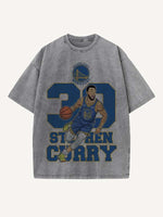 Stephen Curry Print Round Neck T-shirt