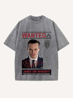 Sherlock Print Round Neck T-shirt
