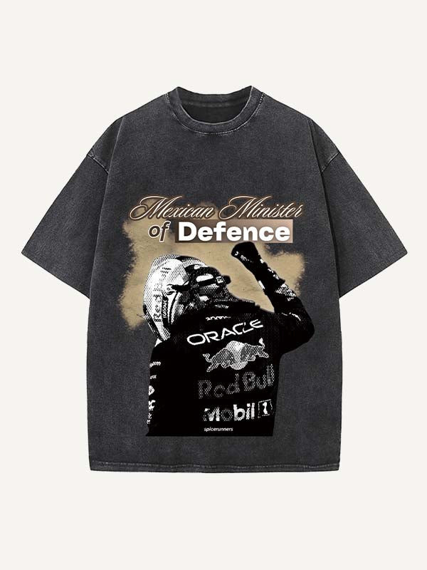 Sergio Perez Print Round Neck T-shirt