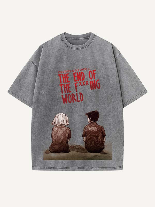 The End of the Fxxxing World Print Round Neck T-shirt