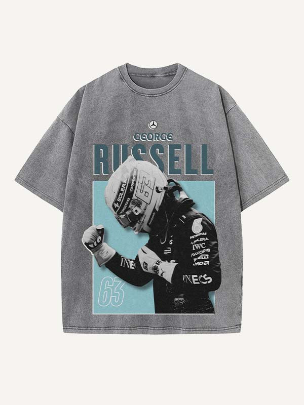 George Russell Print Round Neck T-shirt